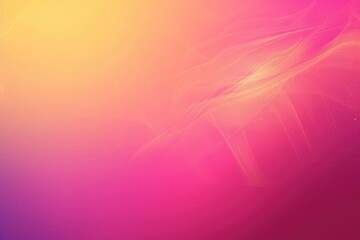 Wall Mural - Abstract Pink and Yellow Gradient Background with Delicate Lines and Glimmering Particles