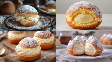 Wall Mural - donuts with icing sugar