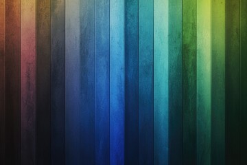 Poster - Abstract Vertical Striped Pattern in Rainbow Hues