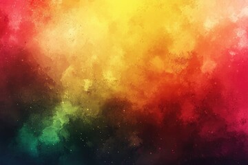 Poster - Abstract Watercolor Background with Red, Yellow, and Green Hues