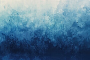 Poster - abstract watercolor painting in shades of blue