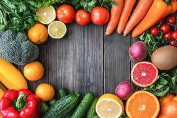 Canvas Print - A colorful assortment of fruits