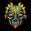 © Antonella - LOGO OF AN AFRICAN MASK WITHOUT BACKGROUND