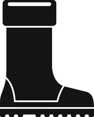 Poster - Waterproof rubber boot icon in simple style on a white background