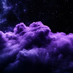 Wall Mural - A deep space gradient background fading from dark blue to rich purple with subtle starlike speckles evoking the vastness of outer space and a sense of mystery
