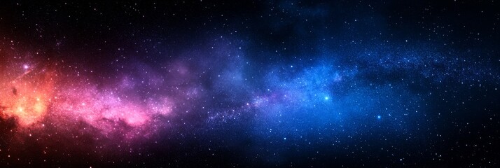 Wall Mural - A deep space gradient background fading from dark blue to rich purple with subtle starlike speckles evoking the vastness of outer space and a sense of mystery