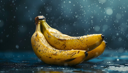 Wall Mural - Freshness and sweetness of ripe Banana, a healthy summer snack generated