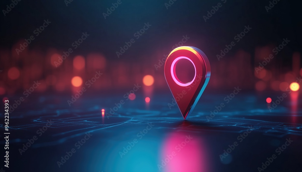 3d Illustrations Of A Location Pin Icon And Gps Navigator Pointer For ...