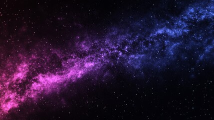 Wall Mural - A deep space gradient background fading from dark blue to rich purple with subtle starlike speckles evoking the vastness of outer space and a sense of mystery