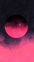 Wall Mural - A deep space gradient background fading from dark blue to rich purple with subtle starlike speckles evoking the vastness of outer space and a sense of mystery