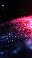 Wall Mural - A deep space gradient background fading from dark blue to rich purple with subtle starlike speckles evoking the vastness of outer space and a sense of mystery