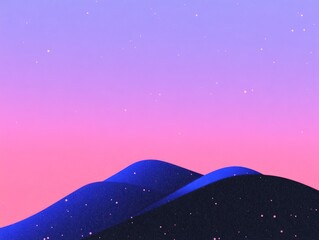 Wall Mural - A deep space gradient background fading from dark blue to rich purple with subtle starlike speckles evoking the vastness of outer space and a sense of mystery