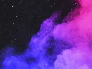 Wall Mural - A deep space gradient background fading from dark blue to rich purple with subtle starlike speckles evoking the vastness of outer space and a sense of mystery
