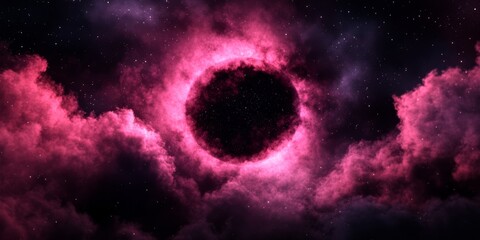 Wall Mural - A deep space gradient background fading from dark blue to rich purple with subtle starlike speckles evoking the vastness of outer space and a sense of mystery