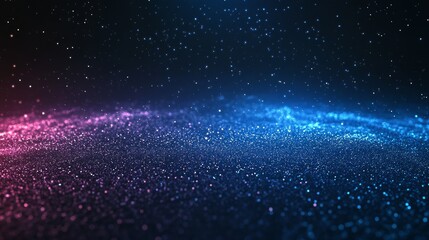 Wall Mural - A deep space gradient background fading from dark blue to rich purple with subtle starlike speckles evoking the vastness of outer space and a sense of mystery