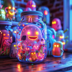 Poster - Halloween_blob_inside_of_a_jar