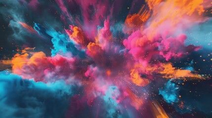 Poster - Abstract Color Explosion