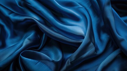 Canvas Print - Abstract Blue Fabric Texture