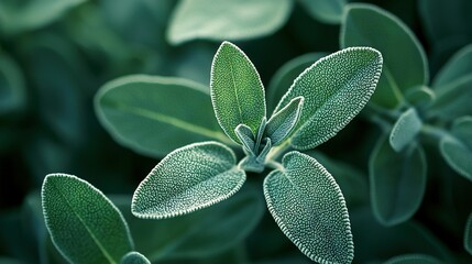   A sharp image of a lush, green foliage plant, with a fuzzy backdrop