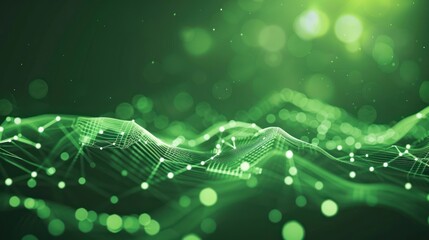 Poster - Abstract Green Digital Landscape
