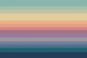 Poster - Abstract horizontal lines in pastel and blue colors