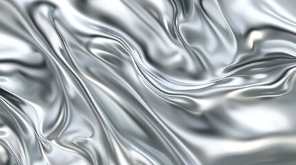 Poster - Abstract Silver Liquid Texture