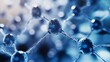 © Jakkarin - Abstract Blue Molecular Structure   D Rendering  Science  Technology  Nanotechnology  Research  Network  Connection