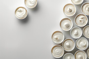 Wall Mural - Whipped Cream in White Bowls