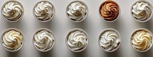 Wall Mural - Whipped Cream in Bowls