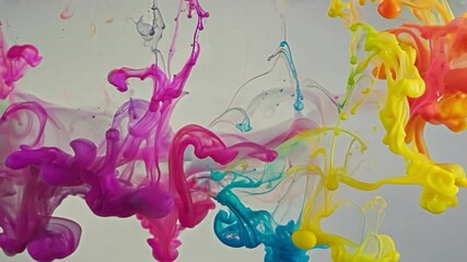 Poster - Vibrant colors swirl gracefully underwater in a mesmerizing display of artistic motion during a calm afternoon