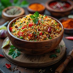 Wall Mural - Delicious and Vibrant Vegetable Rice