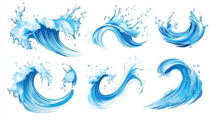 Wall Mural - Dynamic Water Waves Collection