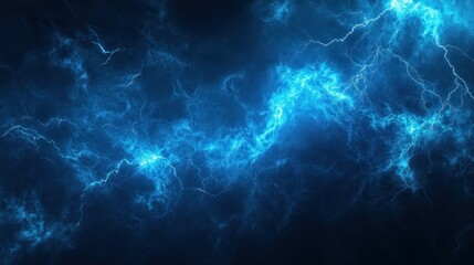 Wall Mural - Abstract Blue Lightning