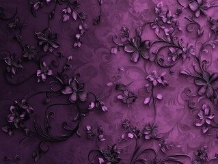 Poster - Purple Floral Background