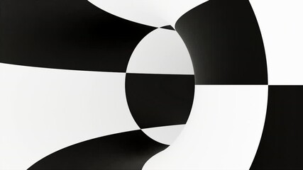 Fototapete - Black and whites. Computer generated 3d render