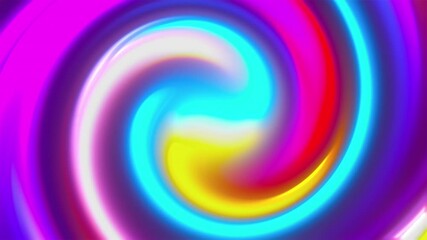 Poster - Twirl neon lines. Computer generated 3d render