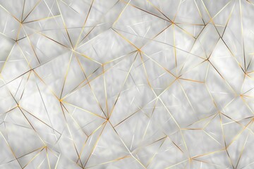 Poster - A close-up view of a beautiful white and gold textured wallpaper, perfect for interior design or fashion photography