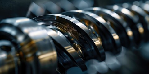 Poster - A close-up shot of a metal object on a table, perfect for use in editorial or commercial settings