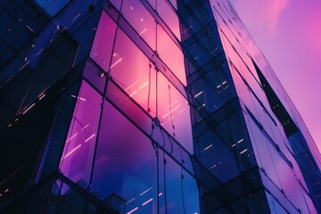 Poster - A very tall building with many windows