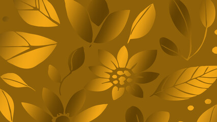 Luxurious golden botanical background. Printable wallpapers, covers, wall art, greeting card, wedding cards, invitations.