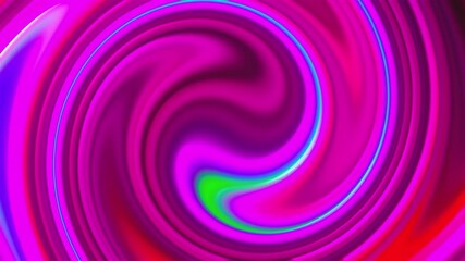 Poster - Twirl neon lines. Computer generated 3d render
