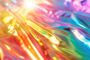 Poster - A close-up shot of a colorful background with twinkling lights, perfect for use in party or celebration scenes