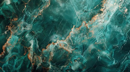 Poster - A close-up shot of a vibrant green marble surface, perfect for design or illustration projects