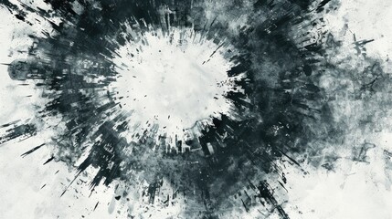 Poster - A burst of colorful paint on a white background
