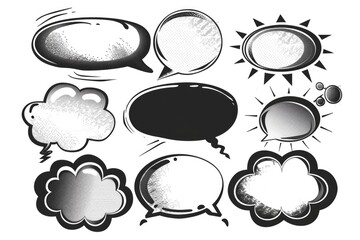 Poster - A collection of speech bubbles in different shapes and designs