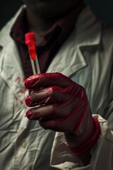 Poster - Scientist collecting blood sample in lab setting