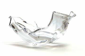 Poster - A clear glass bowl sits atop a table, perfect for decorating or serving