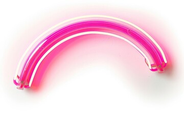 Aufkleber - Pink neon rainbow on a plain white background
