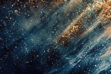 Poster - A close-up shot of a star-filled night sky, perfect for use in astronomy or space-themed projects
