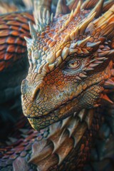 Poster - Close-up of a dragon's head featuring sharp spikes